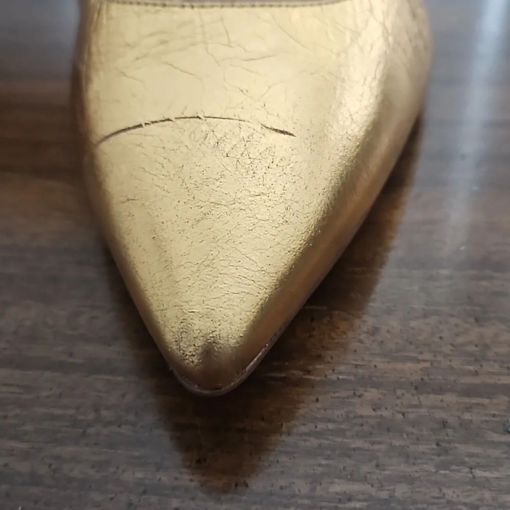 Sam Edelman Gold Stiletto Pumps - Picture 4 of 8